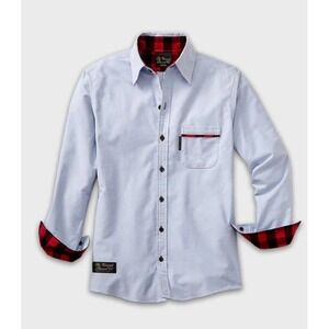 NWT Oxfords X Vermont Flannel Co. Shirt Men's Oxford Fitted Shirt Blue - Size L